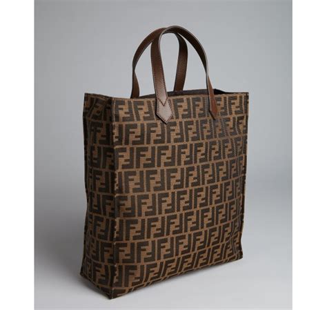 shopper fendi color tabacco|FENDI Zucca Shopping Tote Tobacco 1510855 .